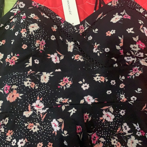 Francescas  black floral  dress , size M , NEW , tag attached. - Picture 3 of 4
